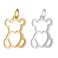 Stainless Steel Pendants, Bear, polished, fashion jewelry & for woman, more colors for choice, Sold By PC