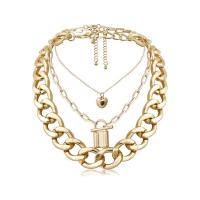 Multi Layer Necklace Zinc Alloy plated for woman & multi-strand 30cm 37cm 40cm Sold By PC
