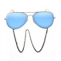 Cristal Cadena de gafas, con silicona & aleación de zinc, chapado, anti-skidding & para mujer, más colores para la opción, Vendido por UD