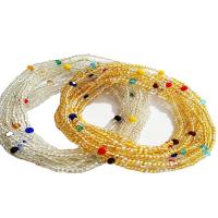 Crystal Waist Chain with Seedbead plated anti-skidding & for woman Length Approx 32.28 Inch Sold By PC