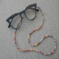 Zinklegierung Brillenkette, mit Kristall & Kunststoff Perlen, goldfarben plattiert, verschiedene Stile für Wahl & für Frau, Länge ca. 27.56 ZollInch, verkauft von PC