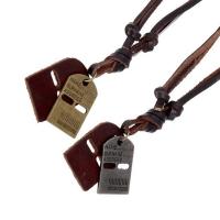 PU Leather Cord Necklace Zinc Alloy with PU Leather Adjustable & Unisex nickel lead & cadmium free 65-70cm 0.4cm Sold By PC