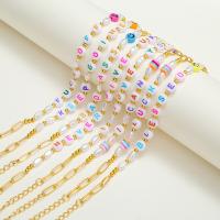 Acrylic Bracelets Brass with Plastic Pearl & Acrylic fashion jewelry & for woman Sold By Strand