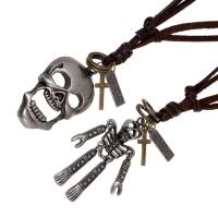PU-Schnur-Halskette, Zinklegierung, mit PU Leder, Einstellbar & unisex & verschiedene Stile für Wahl, frei von Nickel, Blei & Kadmium, 20-40cm, verkauft von PC