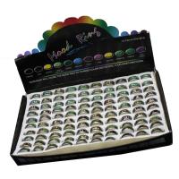 Emaille Stimmung Fingerring, Zinklegierung, Mood Emaille & unisex, gemischte Farben, 20x20x3mm, 100PCs/Box, verkauft von Box
