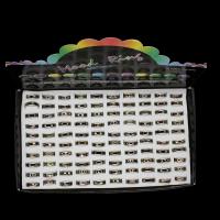 Emaille Mood Finger Ring, Zinc Alloy, Mood Enamel & uniseks, gemengde kleuren, 20x20x3mm, 100pC's/box, Verkocht door box