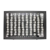 Anillo de Aleación de Zinc, forma de anillo, unisexo & con diamantes de imitación, plateado, 20x20x3mm, 100PCs/Caja, Vendido por Caja