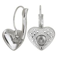 Stainless Steel Lever Back Earring Component fashion jewelry & for woman original color 4mm Sold By Pair