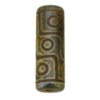 Natural Tibetan Agate Dzi Beads, Column, DIY & two tone, 10x30x10mm, Hole:Approx 2mm, 10PCs/Lot, Sold By Lot