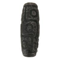 Natural Tibetan Agate Dzi Beads, Oval, Carved, DIY, 14x41x14mm, Hole:Approx 3mm, 10PCs/Lot, Sold By Lot