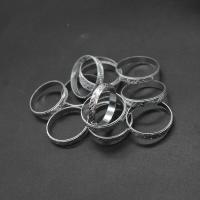 Zinklegering ringen, Zinc Alloy, uniseks, zilver, 20x20x3mm, 100pC's/Bag, Verkocht door Bag