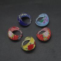 Børn Finger Ring, Resin, for børn, blandede farver, 21x21x14mm, 100pc'er/Bag, Solgt af Bag