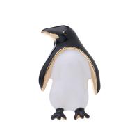 Zinc Alloy Brooches Penguin plated for woman & enamel Sold By PC