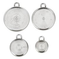 Stainless Steel Pendant Setting Round DIY original color Approx 2.5mm Sold By PC
