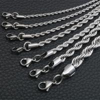 Corrente de colar, aço inoxidável, polido, Corrente de corda francesa & DIY & unissex, vendido por PC
