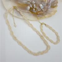 Freshwater Pearl Brass Necklace, different styles for choice & for woman, Sold By Strand