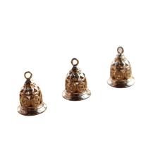 Bijoux pendentifs en laiton, cloche, plaqué de couleur d'or KC, creux, 11x15mm, 20PC/lot, Vendu par lot