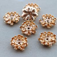 Brass Bead Cap Chrysamthemum KC gold color plated 18mm Sold By Lot