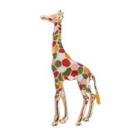 Tibetan Style Brooches, Giraffe, plated, for woman & enamel, more colors for choice, 35x40mm, Sold By PC