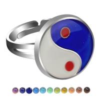 Mood Finger Ring Zinc Alloy Adjustable & Mood Enamel & for woman mixed colors 16.80mm Sold By PC