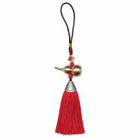 Bag Purse Charms Keyrings Keychains Brass with Polyester & Acrylic Tassel plated vintage nickel lead & cadmium free 230mm Sold By PC
