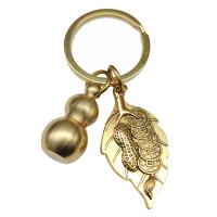 Брелки для ключей, Латунь, с цинковый сплав, плакирован золотом, Мужская & разные стили для выбора, не содержит никель, свинец, продается PC