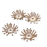 Messing Perlenkappe, Blume, plattiert, keine, 16mm, 20PCs/Menge, verkauft von Menge