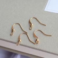 Brass Hook Earwire, KC gold color plated, 25mm, 50PCs/Lot, Sold By Lot
