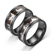 خاتم إصبع الفولاذ المقاوم للصدأ, مجوهرات الموضة & للجنسين & حجم مختلفة للاختيار & تصاميم مختلفة للاختيار, 8mm, تباع بواسطة PC