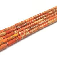 Impression Jasper Beads, Column, DIY, more colors for choice, 4x13mm, Length:38 cm, Sold By PC