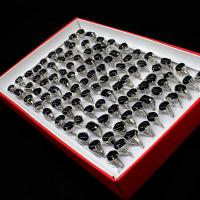 Edelstein Fingerring, Zinklegierung, mit Edelstein, Einstellbar & unisex, gemischte Farben, 200x200x30mm, 100PCs/Box, verkauft von Box