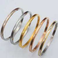 Stainless Steel Bangle, fashion jewelry & Unisex & different size for choice, more colors for choice, Sold By PC