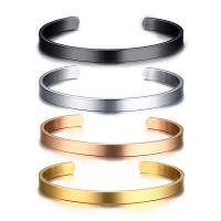 Stainless Steel Cuff Bangle, fashion jewelry & for woman, more colors for choice, Sold By PC