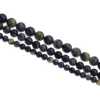 Natural Sodalite Beads Round DIY blue Sold Per 38 cm Strand