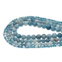 Larimar Perle, rund, DIY & verschiedene Größen vorhanden, blau, verkauft per 38 cm Strang
