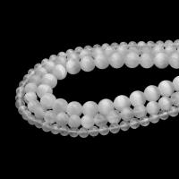 Gipsstein Perle, rund, DIY & verschiedene Größen vorhanden, weiß, verkauft per 38 cm Strang