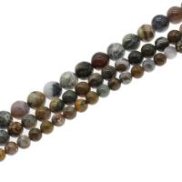 Ozean Jaspis Perle, rund, DIY & verschiedene Größen vorhanden, braun, verkauft per 38 cm Strang