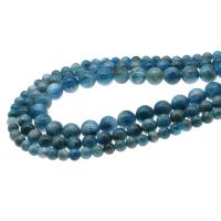 Apatite Perle, rund, DIY & verschiedene Größen vorhanden, blau, verkauft per 38 cm Strang