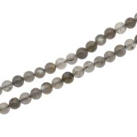 Labradorit Perlen, rund, DIY & verschiedene Größen vorhanden, grau, verkauft per 38 cm Strang