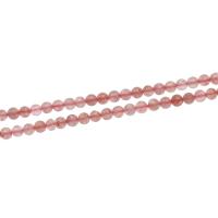 Strawberry Quartz Beads Round DIY pink Length 38 cm Sold By PC