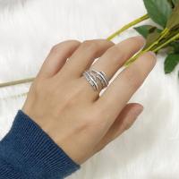 liga de zinco Cuff Ring Finger, banhado, joias de moda & unissex, cor original, vendido por PC