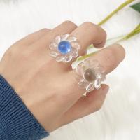 Resina anillo de dedo, Flor, 2 piezas & Joyería & unisexo, Vendido por Set