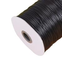 Wax Cord, different size for choice, black, Sold By Spool