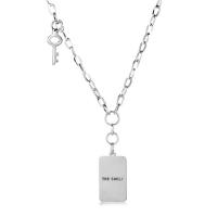 Titan Stål Tröja halsband, polerad, olika storlek för val & med bokstaven mönster & för människan, Säljs av PC