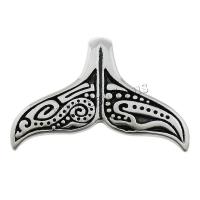 Stainless Steel Pendants 316L Stainless Steel Mermaid tail polished blacken Approx Sold By Lot