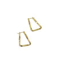 Brass Hoop Earring 18K gold plated for woman Sold By Pair