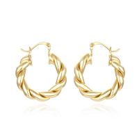 Messing Spring hoop oorbellen, mode sieraden & voor vrouw, gouden, nikkel, lood en cadmium vrij, 28x25mm, Verkocht door pair