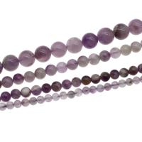 Natürliche Amethyst Perlen, rund, DIY & verschiedene Größen vorhanden, violett, verkauft per 38 cm Strang