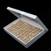 Anilo de dedo, aleación de zinc, con perla, para mujer & con diamantes de imitación, dorado, 200x20x30mm, 100PCs/Caja, Vendido por Caja