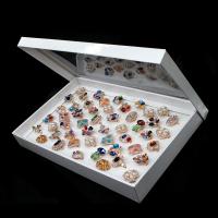 Anilo de dedo, aleación de zinc, con perla, para mujer & con diamantes de imitación, dorado, 200x200x30mm, 50PCs/Caja, Vendido por Caja